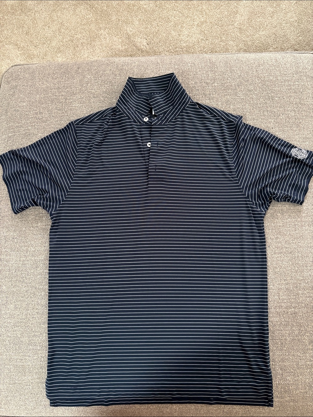 Men's FootJoy Blue/white Striped Polo Shirt